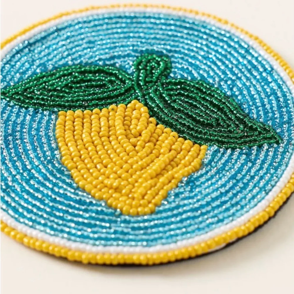 NEW Anthropologie Fiona Coasters: Garnish Edition, Lemon - Picture 2 of 5
